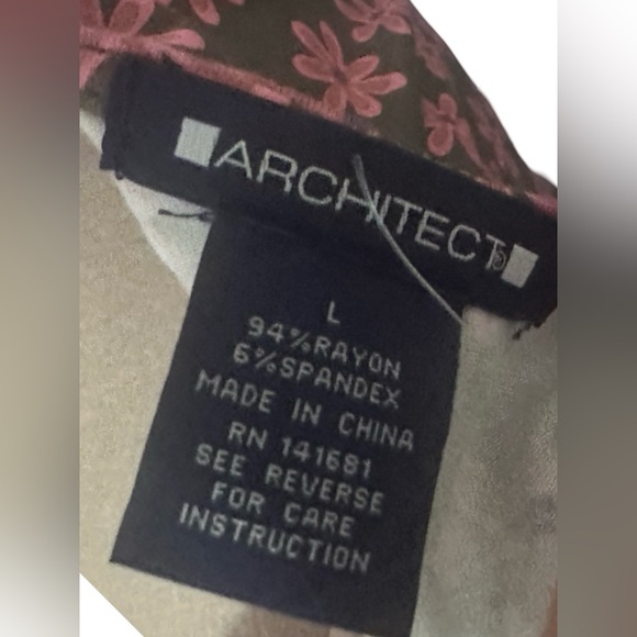 NWT Architect Pink Flowers Soft stretchy Large Flowy Midi Dress for Summer Fall - Picture 7 of 9